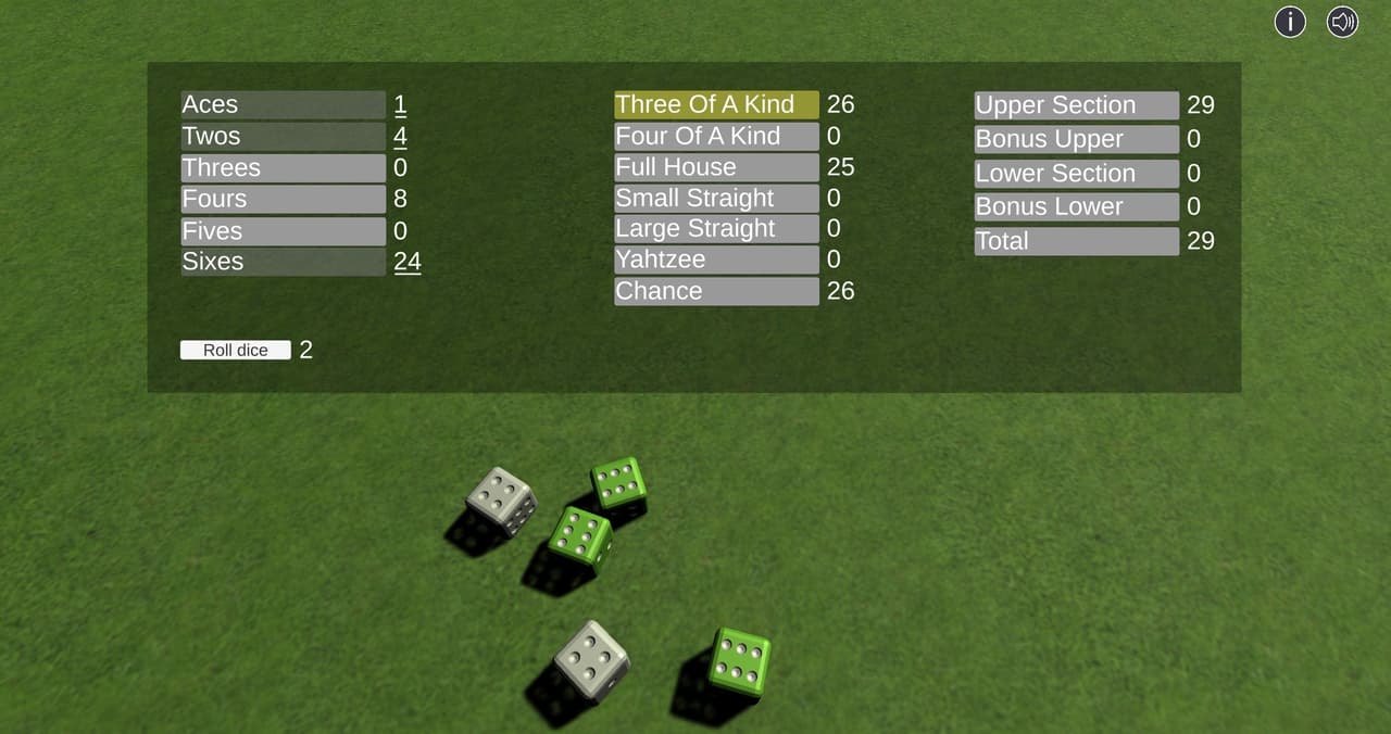 3D Yahtzee Deluxe screenshot 3