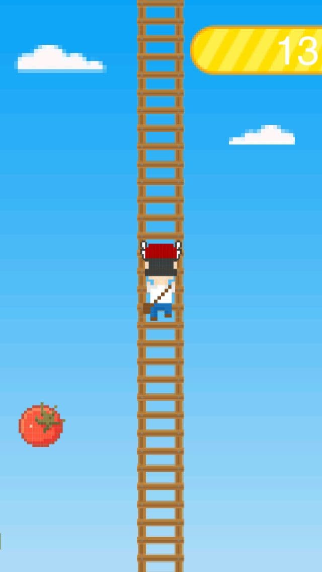 Pixel Man Climbing Ladder screenshot 5