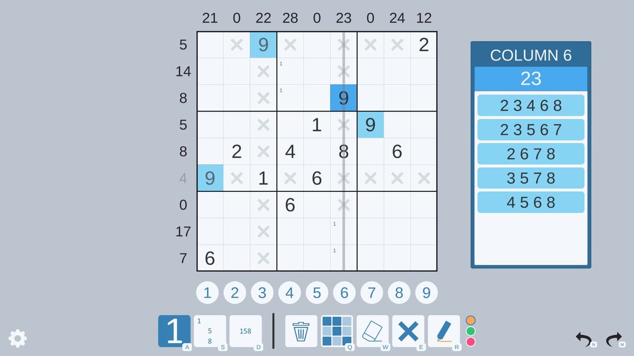 Sandwich Sudoku screenshot 2