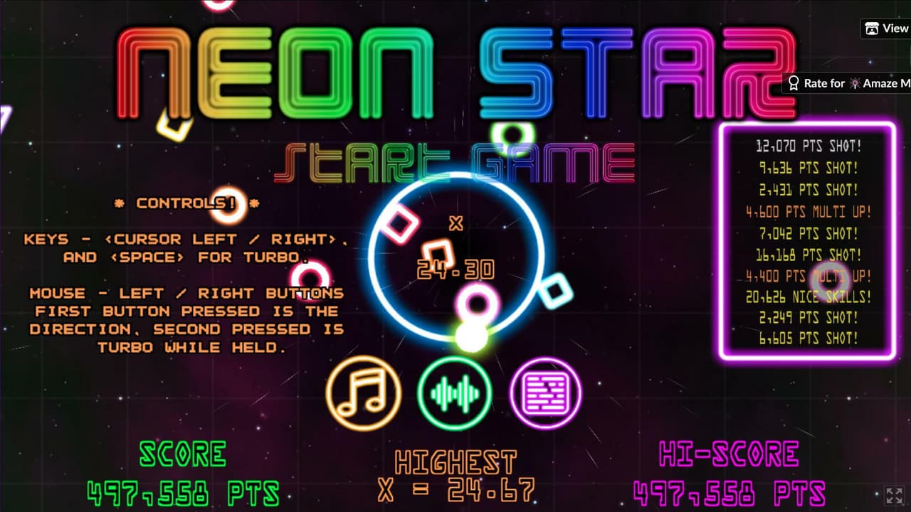 Neon Star (itch) screenshot 3