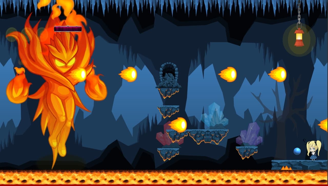 Alise in the lava cave
