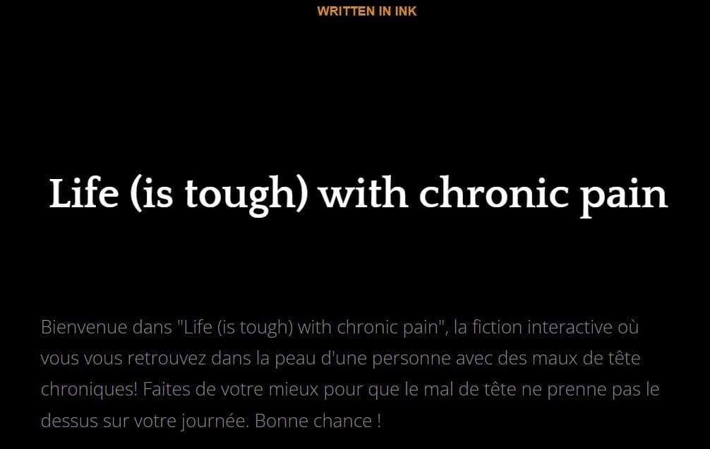 Life (is tough) with chronic pain