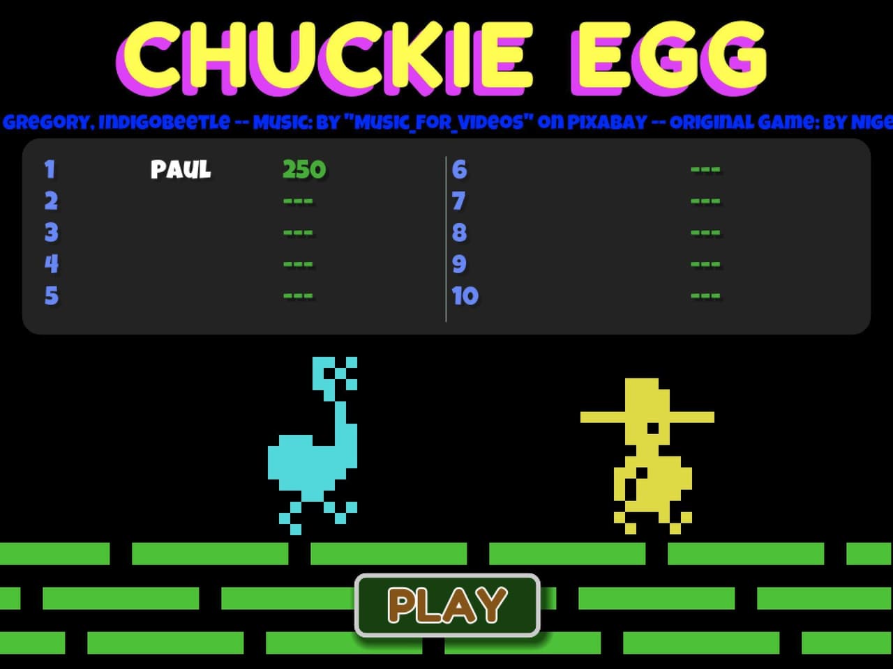 Chuckie Egg - Remake screenshot 2