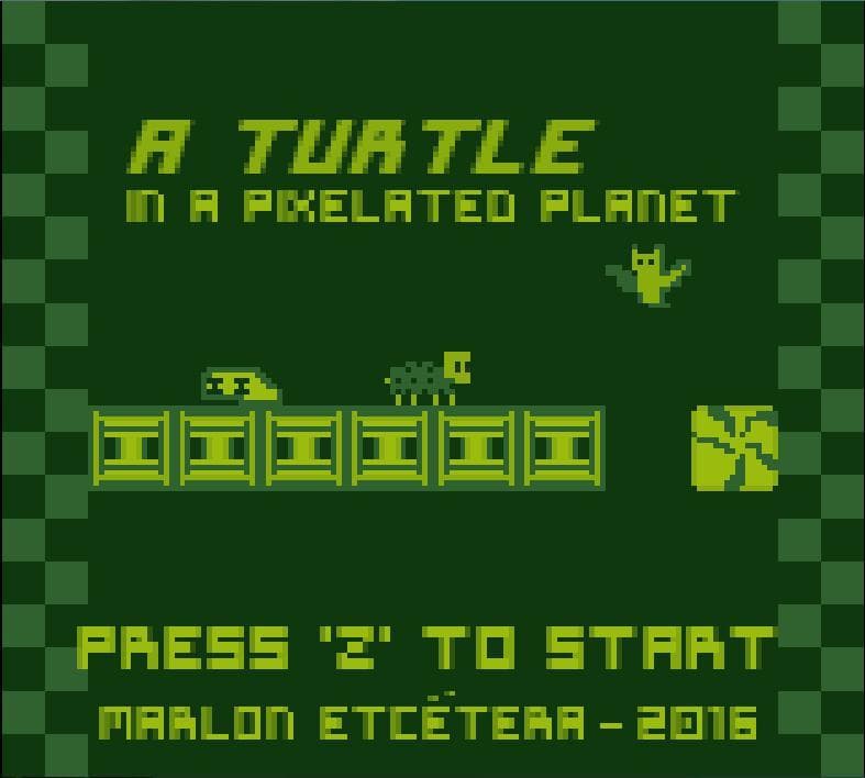 A turtle in a pixelated planet screenshot 2