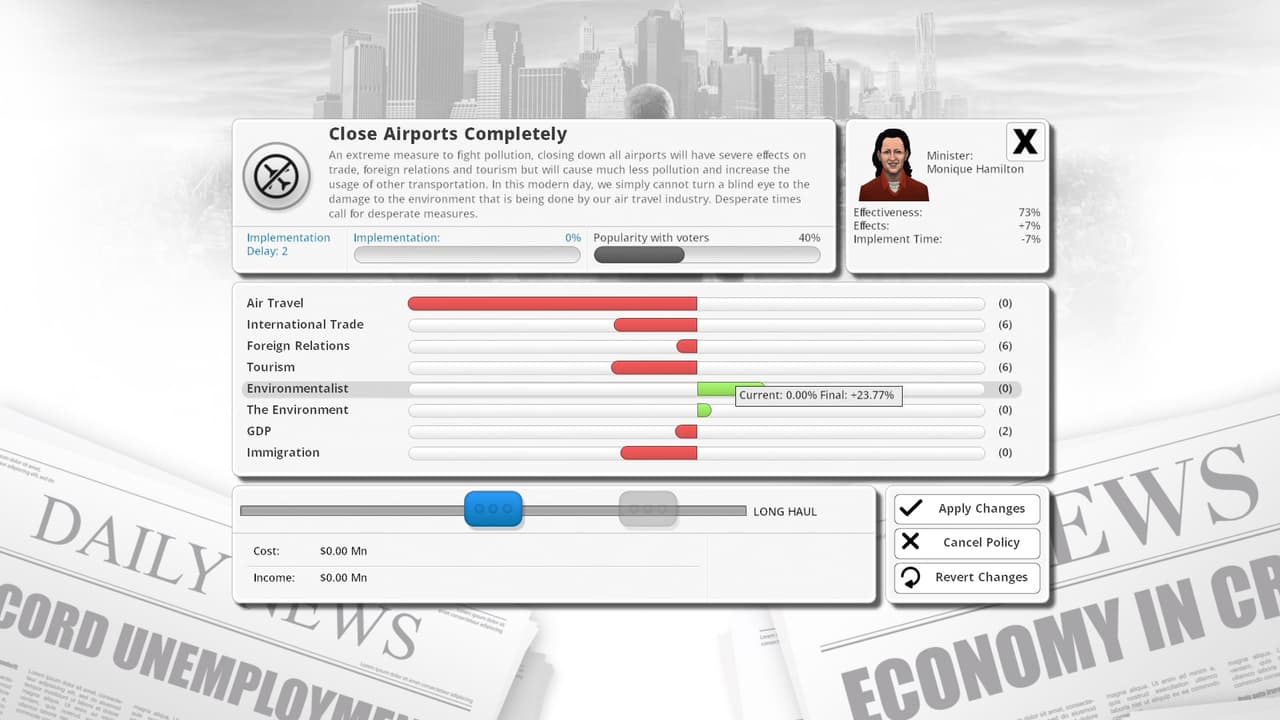 Democracy 3: Extremism screenshot 4