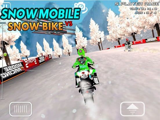 SnowMobile Vs SnowBike - 3D Racing Game screenshot 3