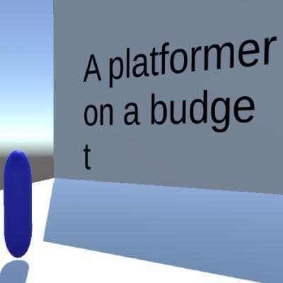A platformer on a budge t