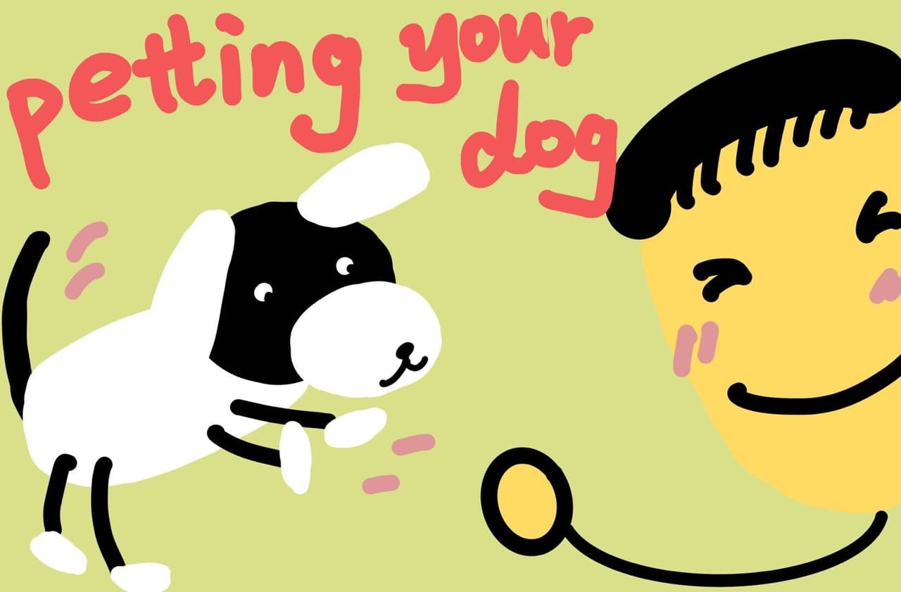 Petting your dog