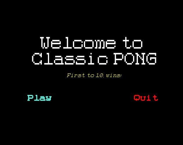 Classic Pong 2P