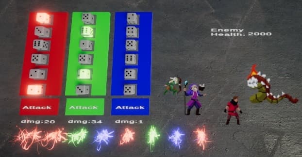 Dice Fighters: an Auto-Roll-Playing Game