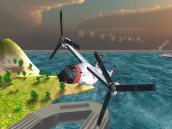 Airplane Helicopter Osprey Rescue screenshot 2
