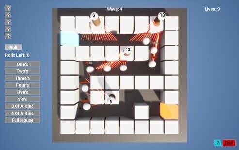 Yahtzee Tower Defence