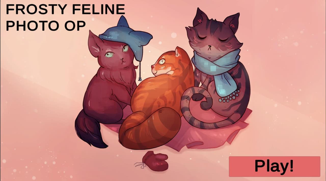 Frosty Feline Photo Op