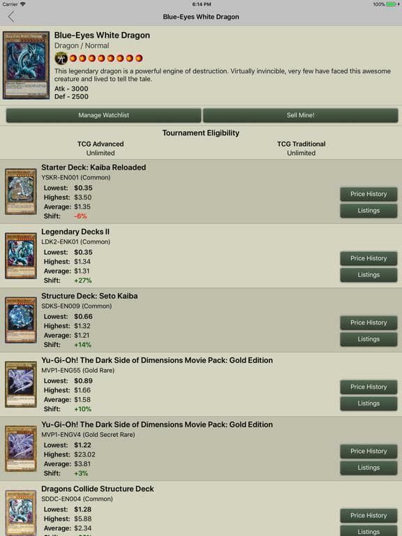 Card Prices: Yu-Gi-Oh Edition screenshot 3