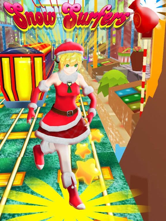 Christmas Run - Snow Princess Train Surfers screenshot 5