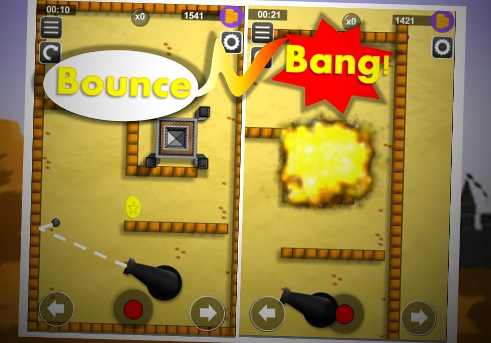 Bounce N Bang - Free Physics Puzzle screenshot 2