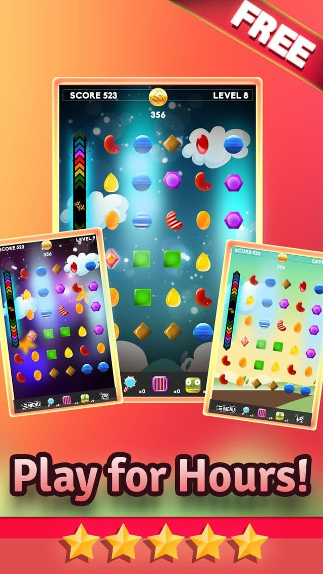 Candy Mania Puzzle Games - Fun Candies Match3 For Kids HD FREE screenshot 3