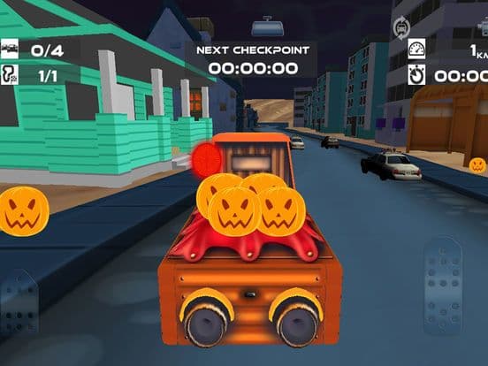Spooky Zombie Town Car Race Pro screenshot 5
