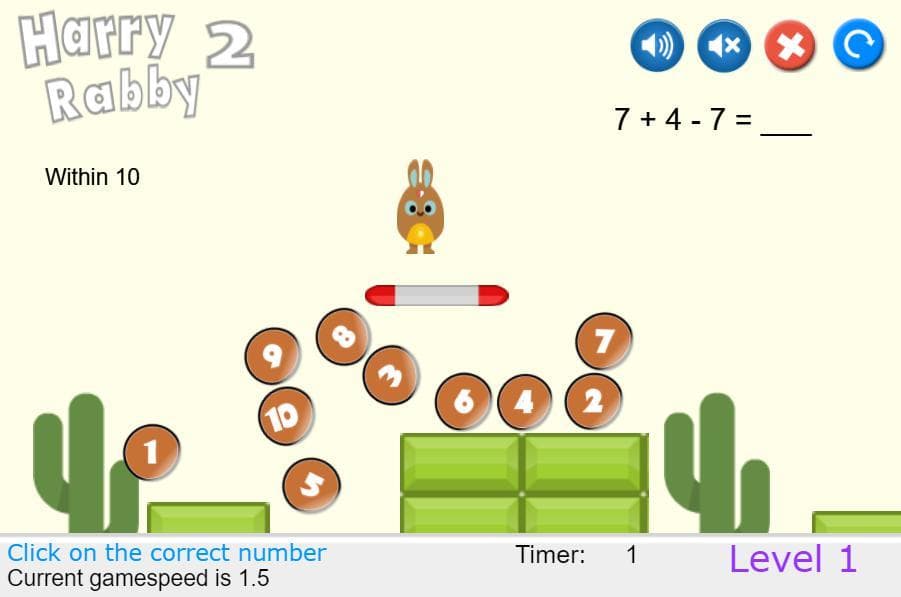 HarryRabby2 Add & Subtract 3 numbers FULL version screenshot 3