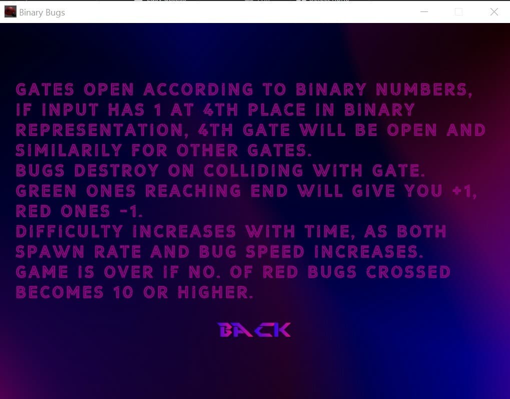 Binary Bugs screenshot 2