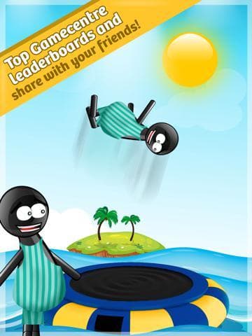 Stickman Water Trampoline FREE - Flipping Summer! screenshot 5