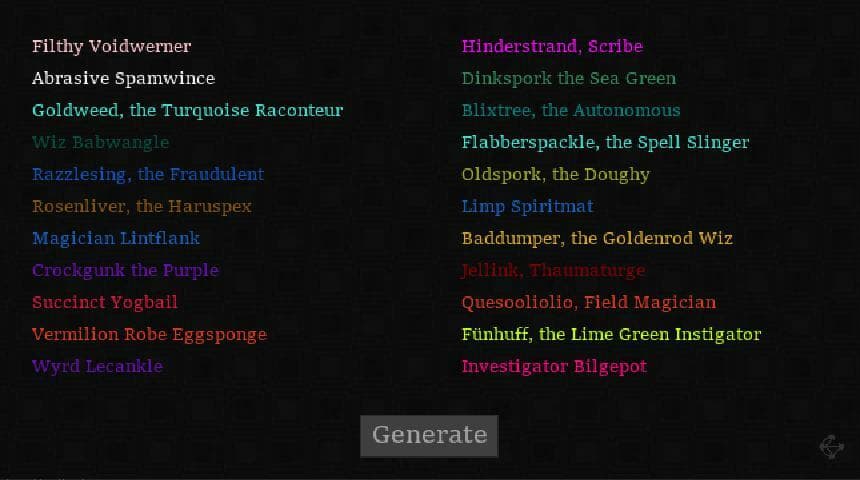 Wizard Names