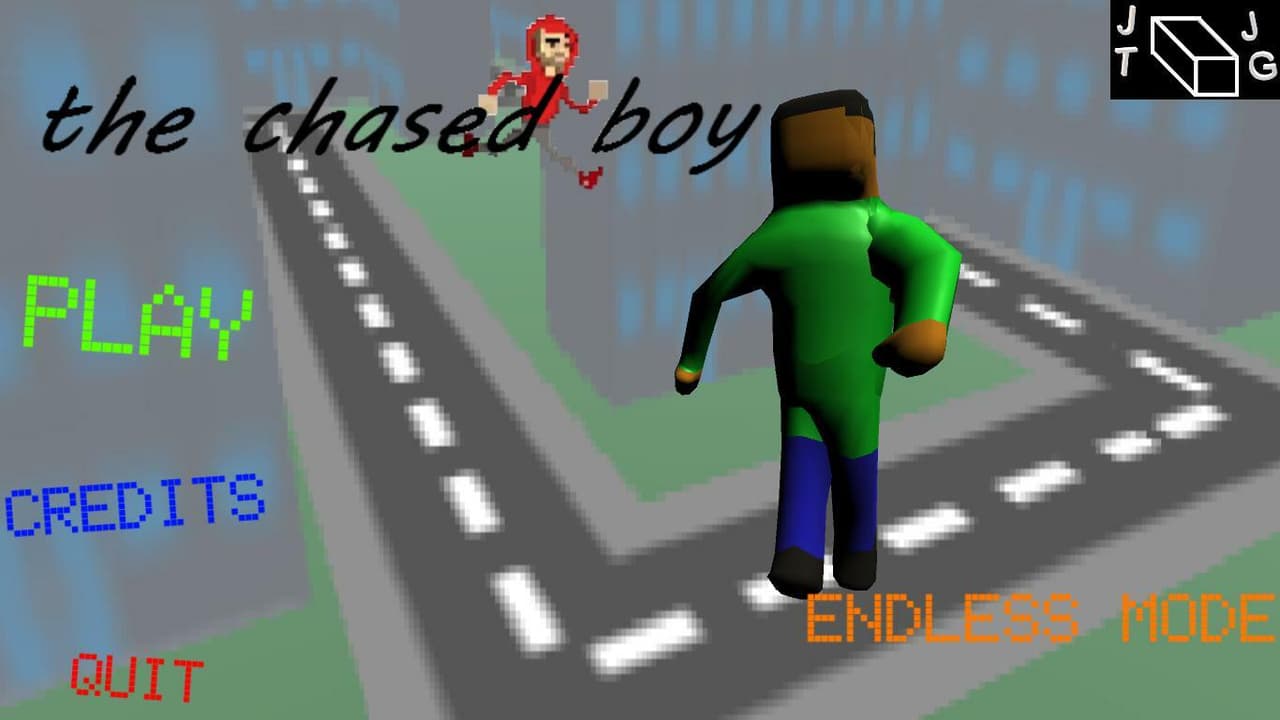 The chased boy