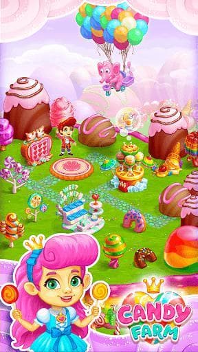 Sweet Candy Farm with magic Bubbles and Puzzles screenshot 2