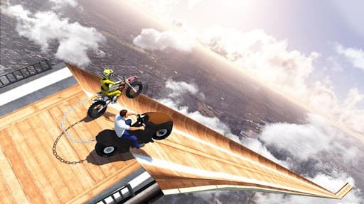 Chained Bikes: Mega Ramp Stunts