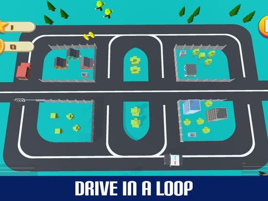 Crazy Circuit Drive Loop Car - Cartoon Crash Taxi screenshot 2