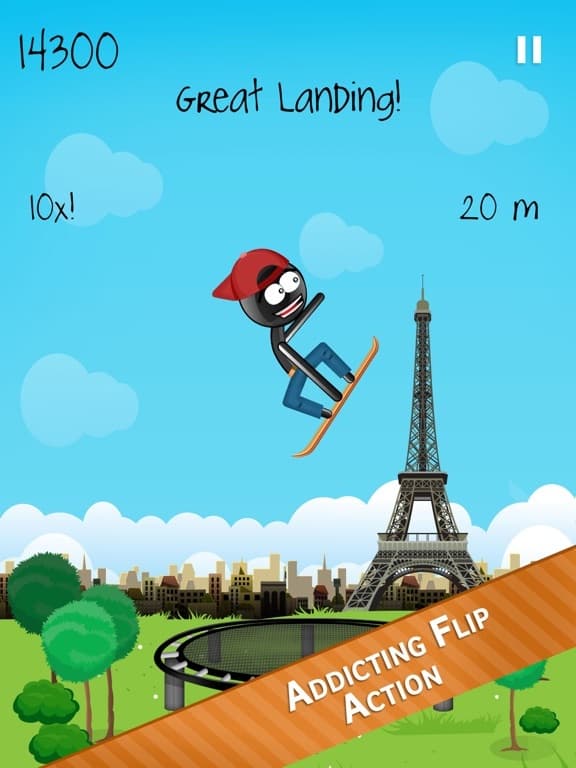 Stickman Trampoline PRO - Extreme Flip Action! screenshot 3