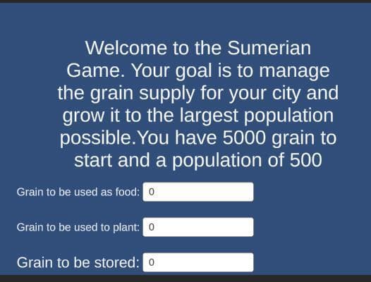 3 - The Sumerian Game