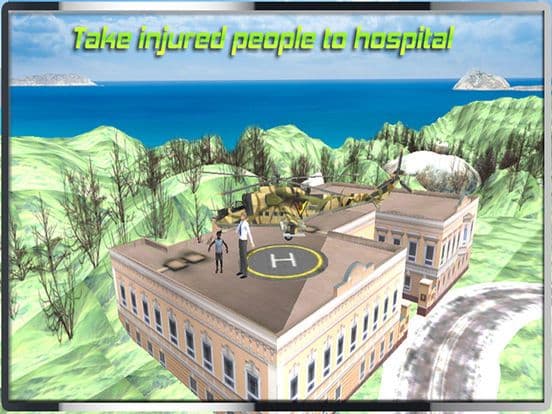 Helicopter Hill Rescue Ambulance 2016 - Chopper Emergency Relief Operations Free Game screenshot 5
