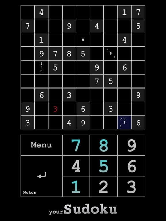 yourSudoku - Over 10k sudoku screenshot 2