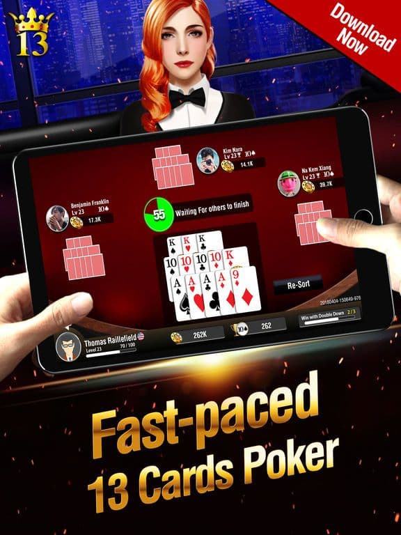 Lucky 13: 13 Card Poker Puzzle