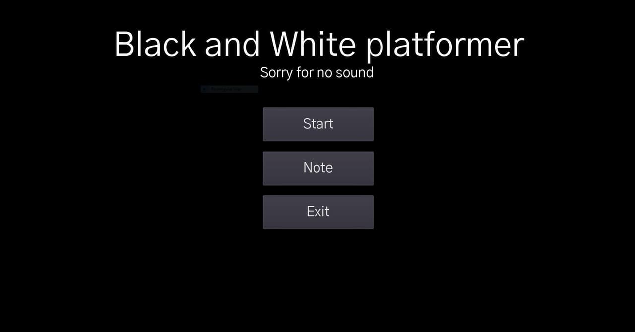 Black and White platformer screenshot 2