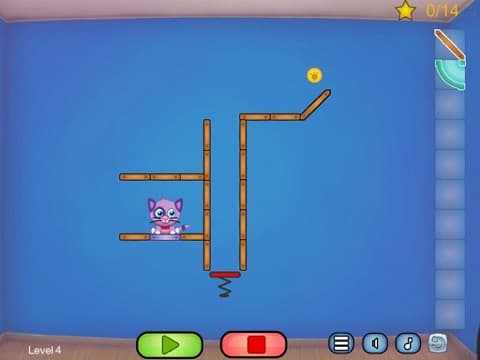 Cat Shmat - Cut the rope like Action Physics Puzzle Game screenshot 3
