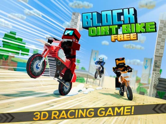 Block Dirt Bike Survival Multiplayer Racing Game screenshot 2
