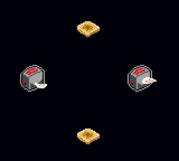 AfterDark Screensaver "Flying Toasters" Demake for Gameboy Color