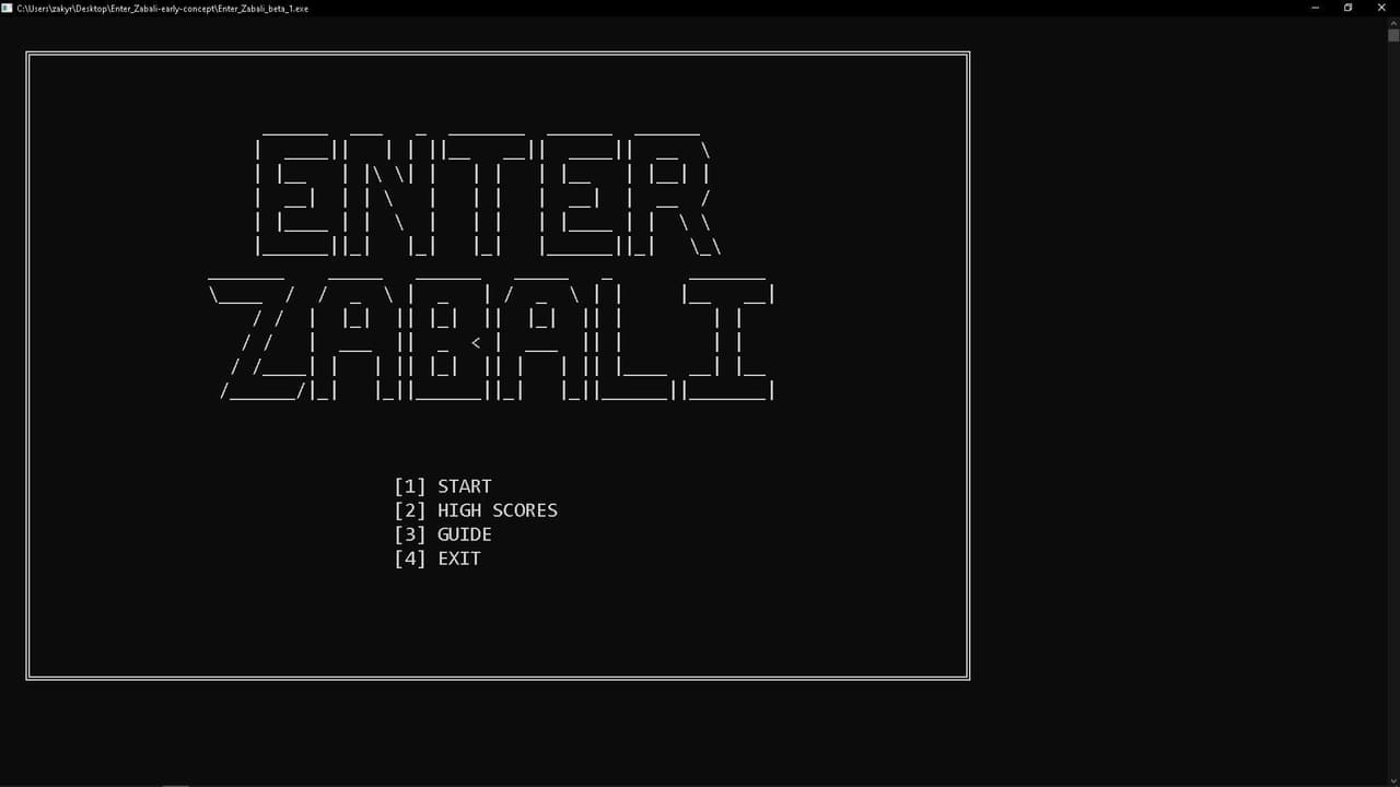 Enter Zabali (C Language) screenshot 2