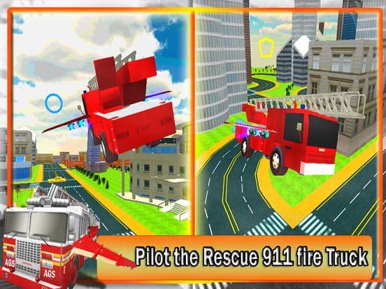 2016 Fire Truck Driving Academy – Flying Firefighter Training with Real Fire Brigade Sirens screenshot 4