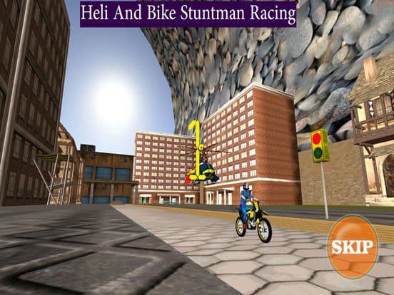 Heli Pilot Pursuit Moto Bike