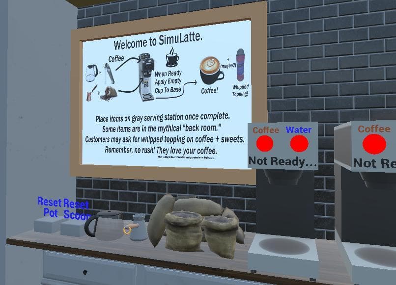 SimuLatte - A VR Cafe Tech Demo (Q/Q2 & PCVR)
