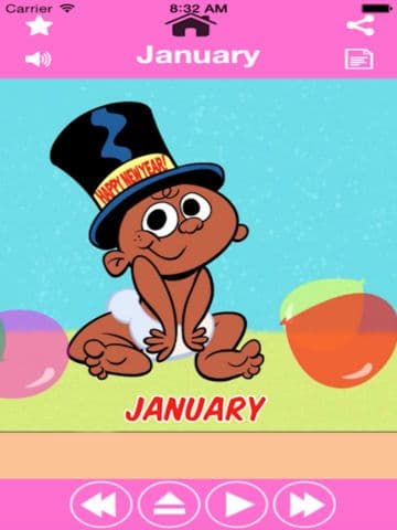 12 Months of Year Learning For kids using Flashcards and sounds-A toddler calendar learning app screenshot 3