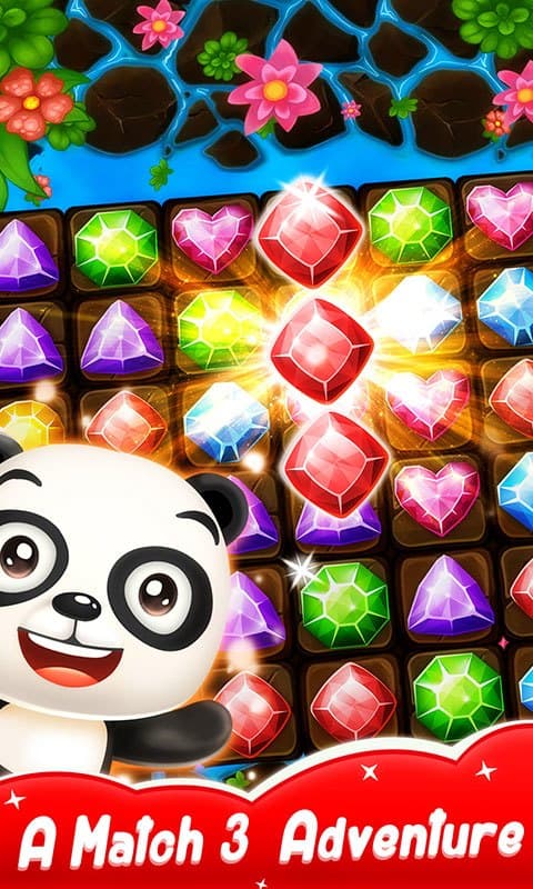 Panda Gems Jewels Game Match 3 Puzzle screenshot 2