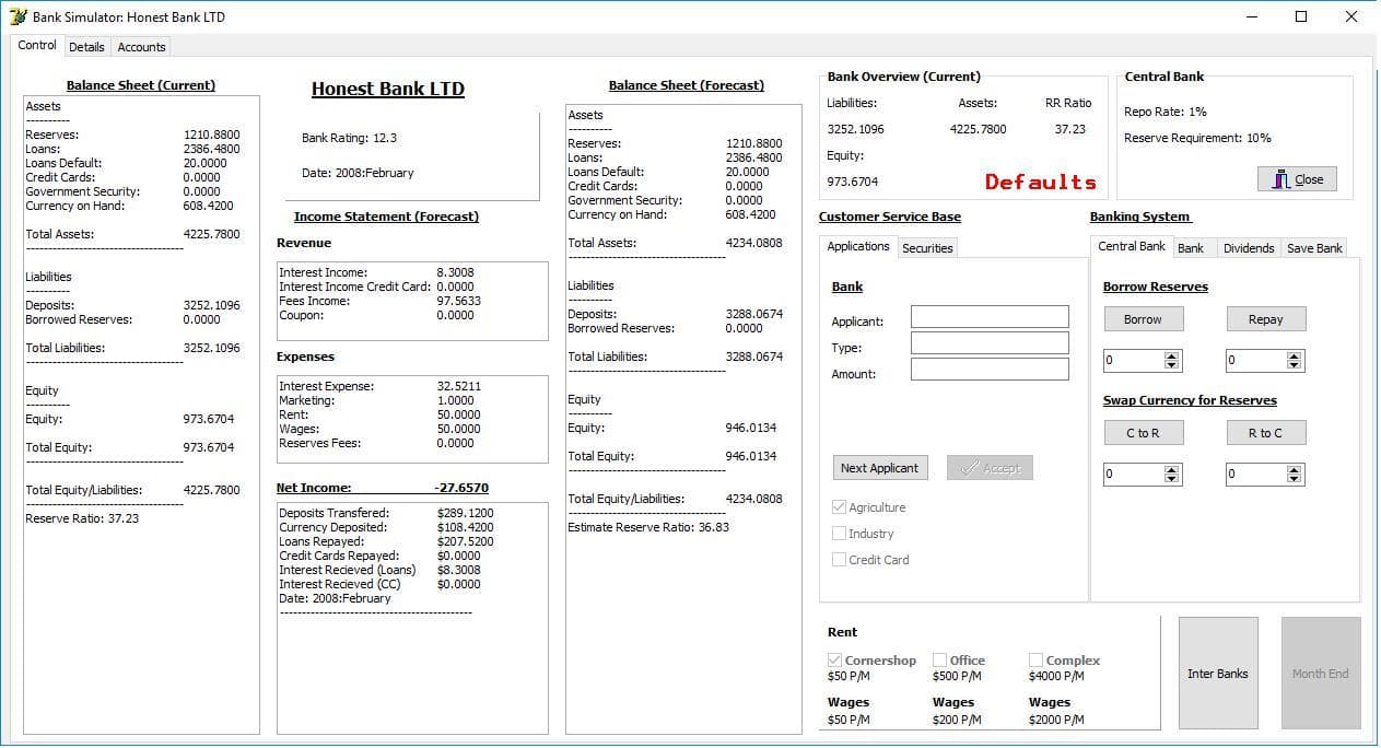 Bank Simulator Honest Bank LTD screenshot 3