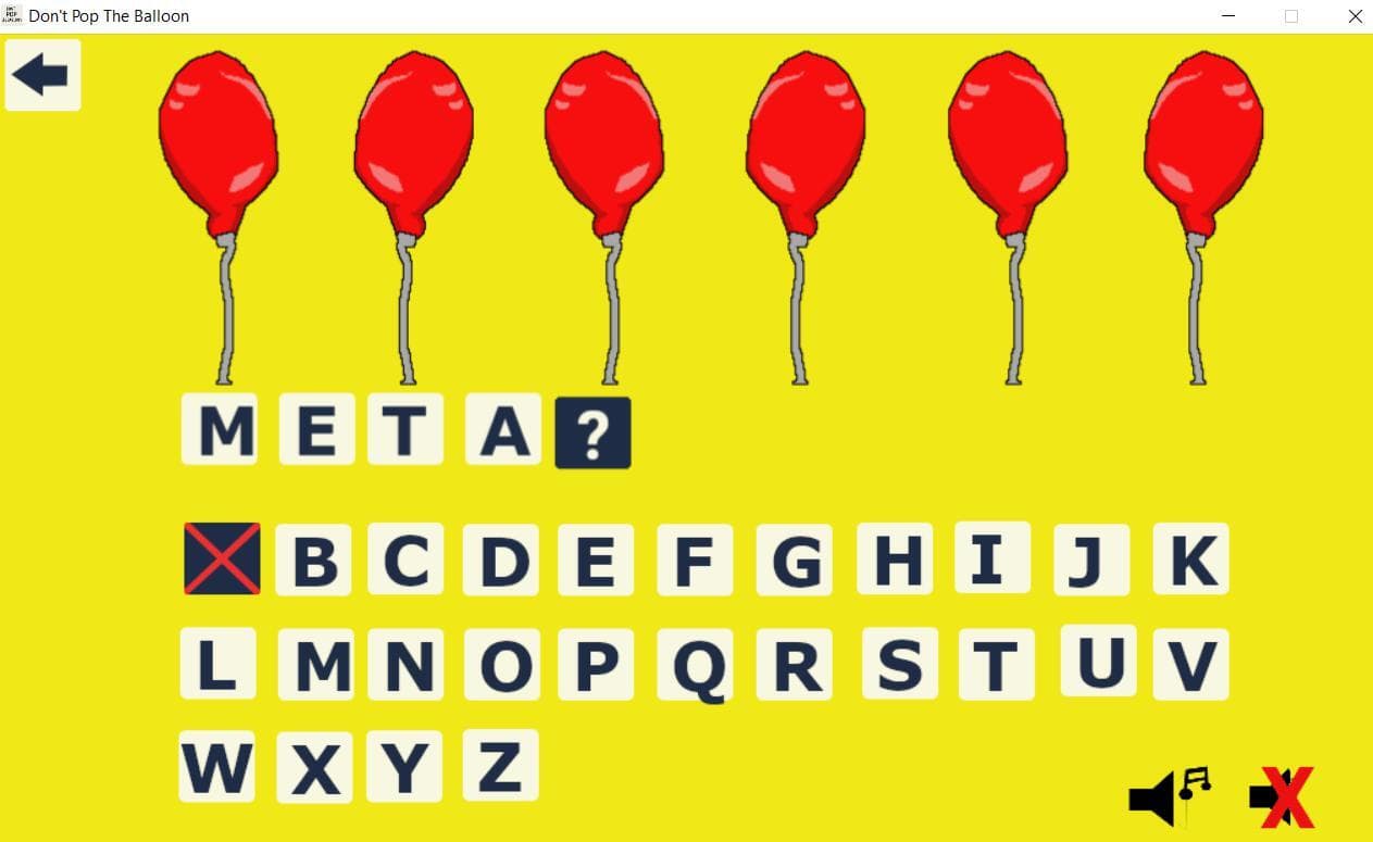 Dont Pop The Balloon - A Word Guessing Game screenshot 4