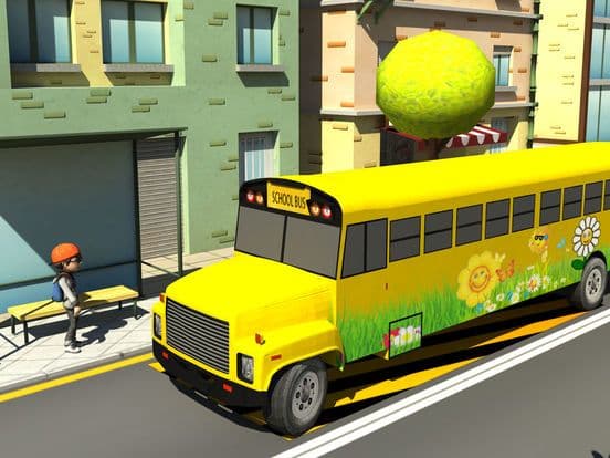 kids school bus parking 3d screenshot 5