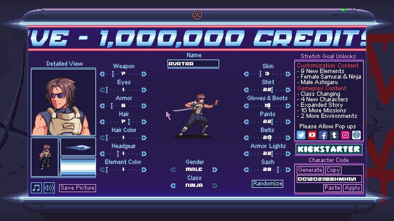 Midnight Wave Character Creator screenshot 2
