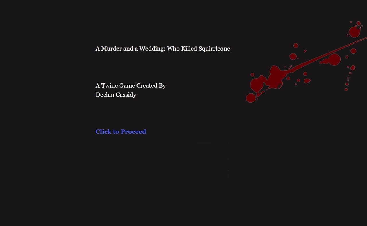 A Murder and a Wedding: Who Killed Squirrleone